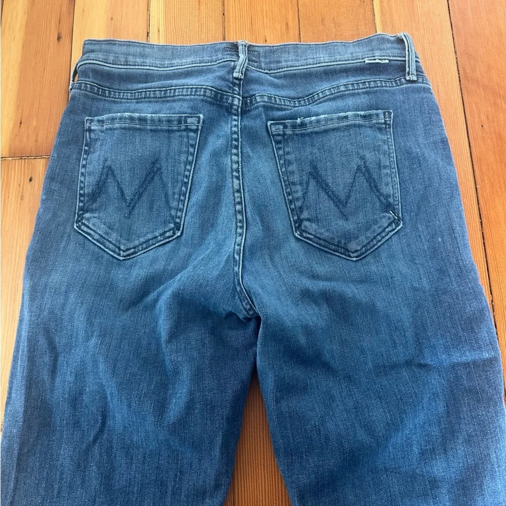 Mother Women’s The Rascal Ankle Step Fray Jeans In Field Of Dreams Wash Size 28